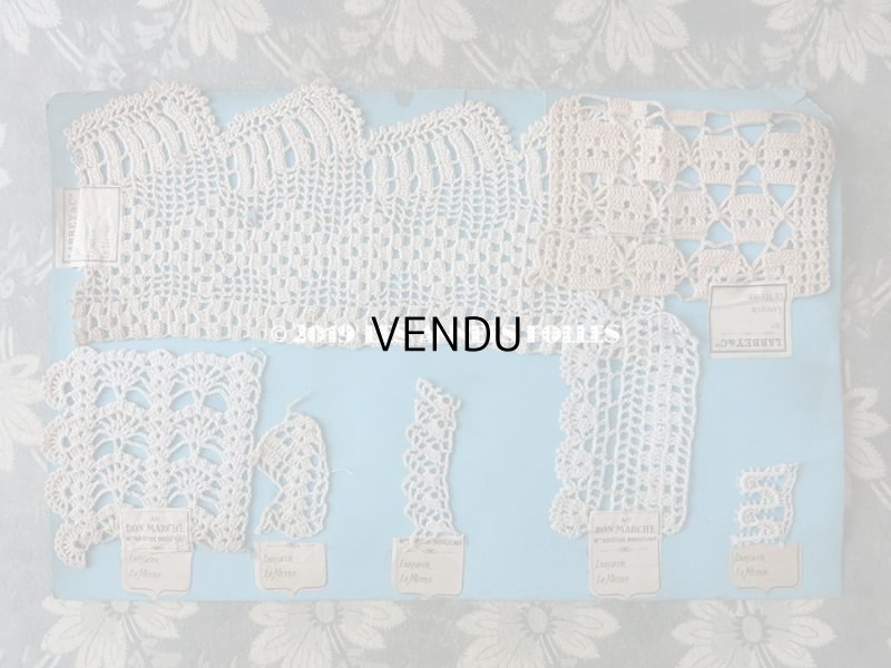 画像11: アンティーク ボンマルシェのサンプラー 【14シートのセット】　クロシェレース & タティングレース 