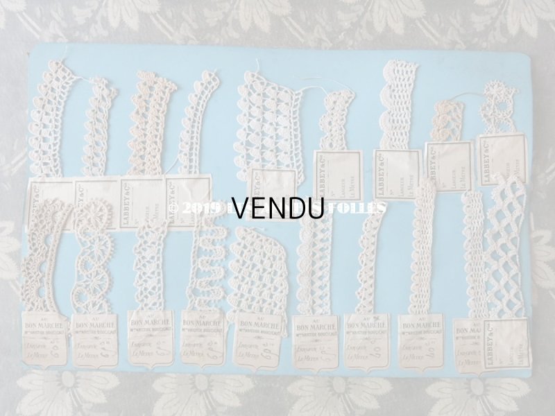画像3: アンティーク ボンマルシェのサンプラー 【14シートのセット】　クロシェレース & タティングレース 