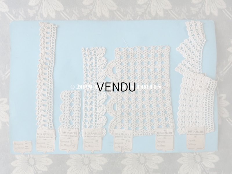 画像4: アンティーク ボンマルシェのサンプラー 【14シートのセット】　クロシェレース & タティングレース 