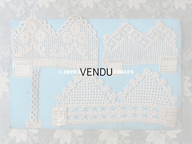 画像9: アンティーク ボンマルシェのサンプラー 【14シートのセット】　クロシェレース & タティングレース 