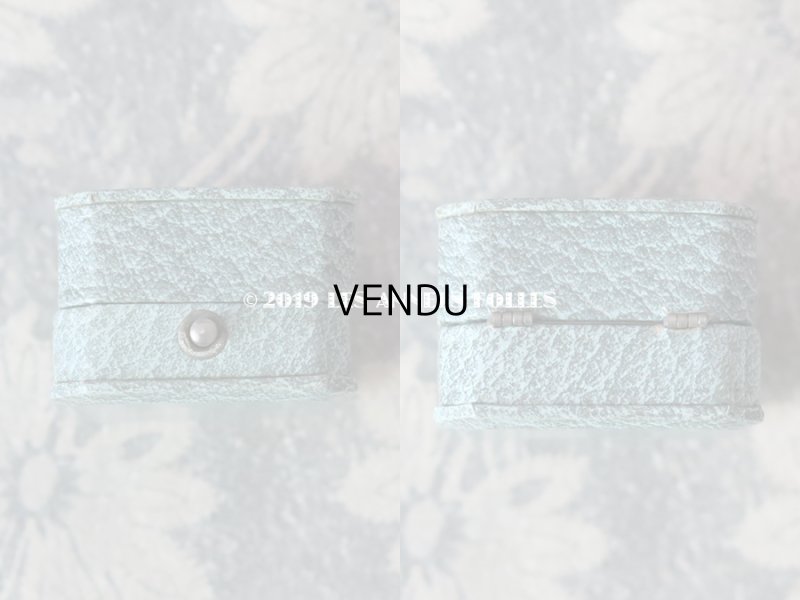 画像4: アンティーク ジュエリーボックス 金彩入り グレイッシュブルー