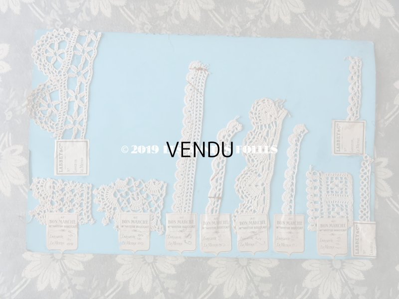 画像8: アンティーク ボンマルシェのサンプラー 【14シートのセット】　クロシェレース & タティングレース 