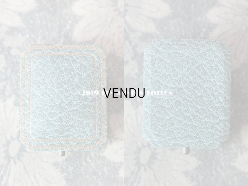 画像3: アンティーク ジュエリーボックス 金彩入り グレイッシュブルー