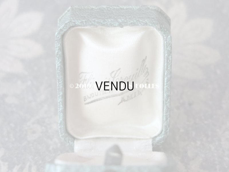 画像7: アンティーク ジュエリーボックス 金彩入り グレイッシュブルー