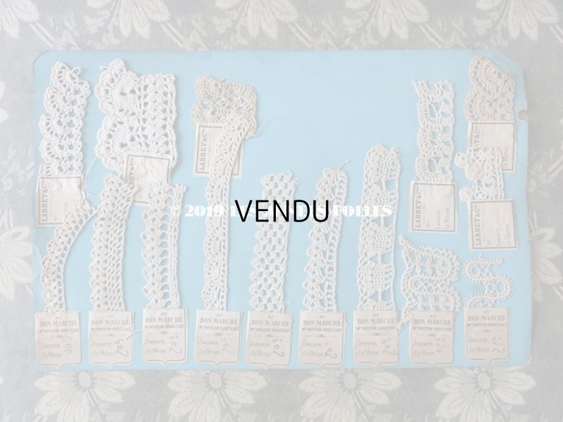 画像6: アンティーク ボンマルシェのサンプラー 【14シートのセット】　クロシェレース & タティングレース 