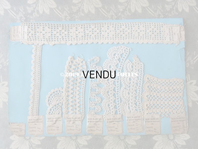 画像5: アンティーク ボンマルシェのサンプラー 【14シートのセット】　クロシェレース & タティングレース 