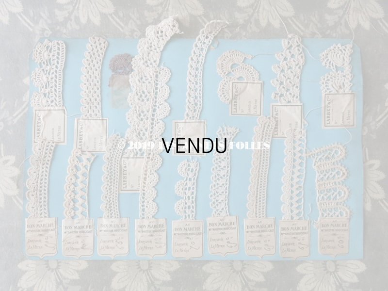 画像7: アンティーク ボンマルシェのサンプラー 【14シートのセット】　クロシェレース & タティングレース 