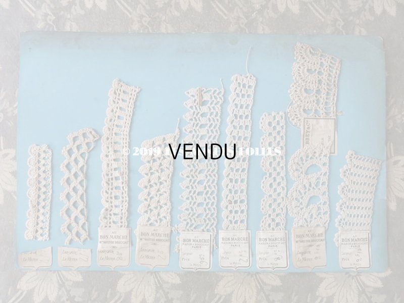 画像10: アンティーク ボンマルシェのサンプラー 【14シートのセット】　クロシェレース & タティングレース 