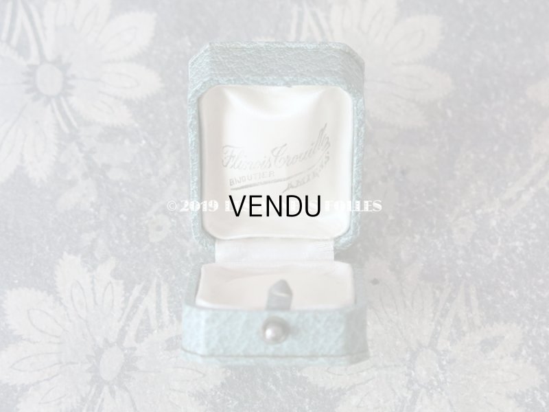 画像6: アンティーク ジュエリーボックス 金彩入り グレイッシュブルー