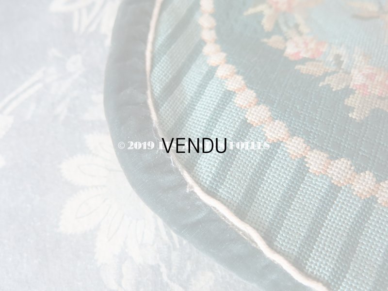 画像11: 19世紀末 アンティーク  オモニエール 薔薇模様 ニードルポイント  プチポワン