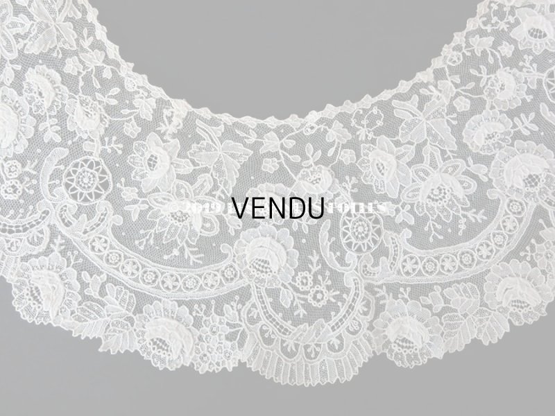 画像5: 19世紀末 アンティーク ニードルレース ポワンドローズ 付け襟・ドレス・ケープの裾 107cm 【ポワン・ド・ガーズ】 【ポワン・ド・ローズ】 