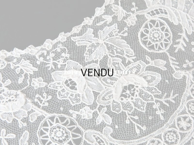 画像9: 19世紀末 アンティーク ニードルレース ポワンドローズ 付け襟・ドレス・ケープの裾 107cm 【ポワン・ド・ガーズ】 【ポワン・ド・ローズ】 