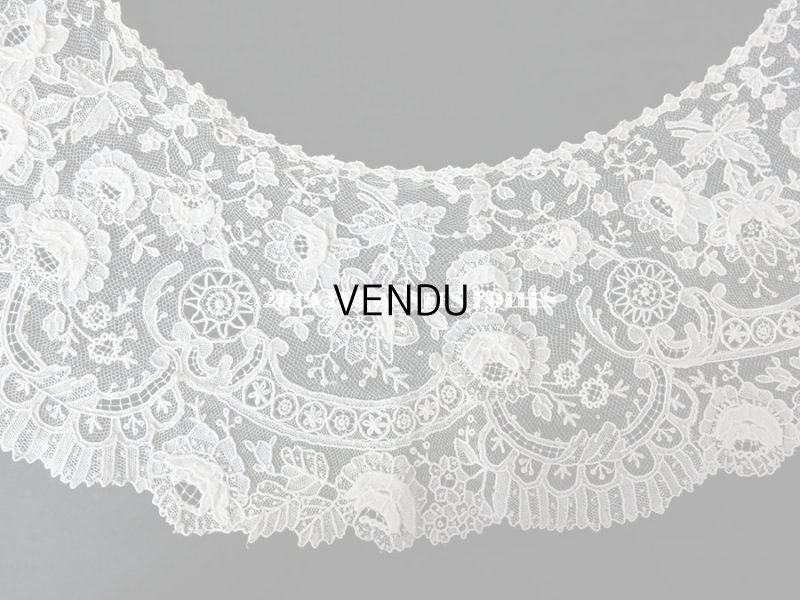 画像7: 19世紀末 アンティーク ニードルレース ポワンドローズ 付け襟・ドレス・ケープの裾 107cm 【ポワン・ド・ガーズ】 【ポワン・ド・ローズ】 