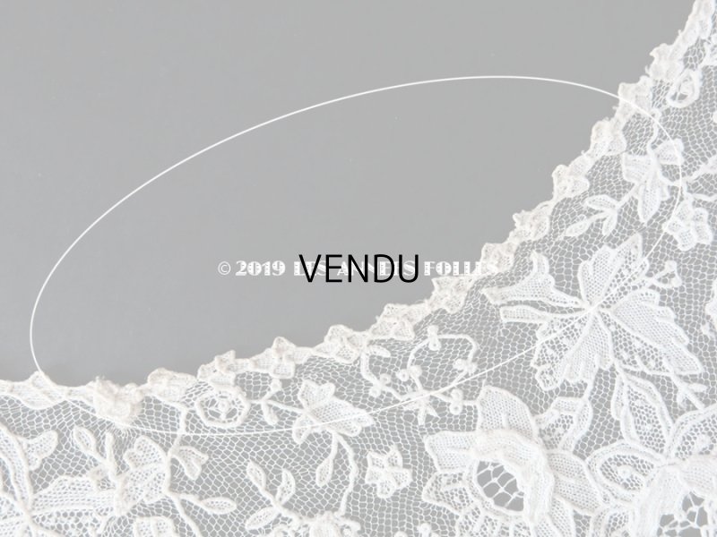 画像10: 19世紀末 アンティーク ニードルレース ポワンドローズ 付け襟・ドレス・ケープの裾 107cm 【ポワン・ド・ガーズ】 【ポワン・ド・ローズ】 