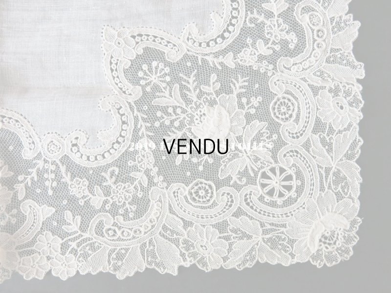 画像8: アンティーク ポワンドローズ  結婚式のハンカチ  【ポワン・ド・ローズ】 【ポワン・ド・ガーズ】