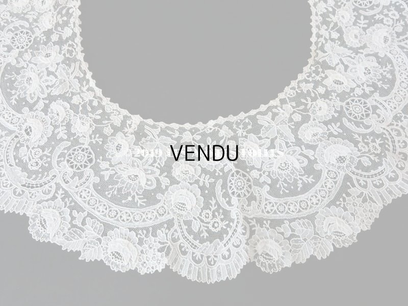 画像11: 19世紀末 アンティーク ニードルレース ポワンドローズ 付け襟・ドレス・ケープの裾 107cm 【ポワン・ド・ガーズ】 【ポワン・ド・ローズ】 