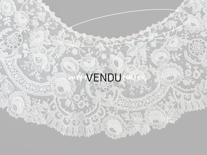 画像6: 19世紀末 アンティーク ニードルレース ポワンドローズ 付け襟・ドレス・ケープの裾 107cm 【ポワン・ド・ガーズ】 【ポワン・ド・ローズ】 