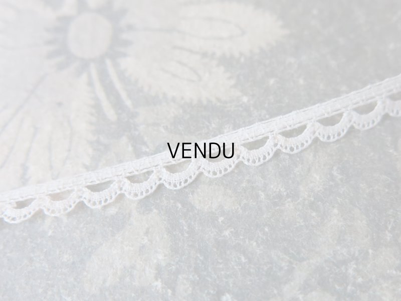 画像4: 未使用 アンティーク 極細 5mm幅のレース 12.5m COMPTOIR DES OUVRAGES DE DAMES - AU PRINTEMPS PARIS -