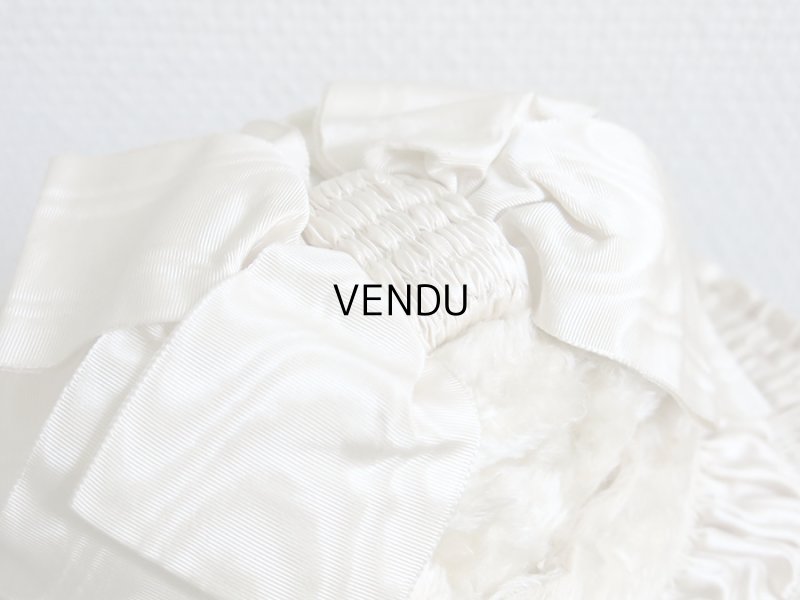 画像13: 新品同様 19世紀末 アンティーク リボンが結ばれた ドール用の帽子 シルクギャザー＆フリル&レース  ドールハット