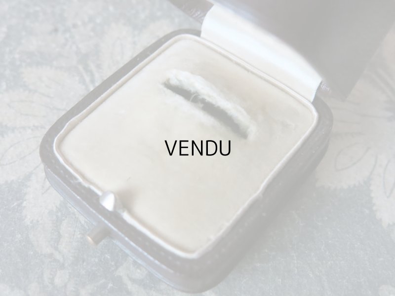 画像8: アンティーク 本革製 ジュエリーボックス メタルのモノグラム入り 【 GM 】 ブラウン リングボックス