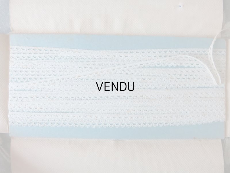 画像5: 未使用 アンティーク 極細 5mm幅のレース 12.5m COMPTOIR DES OUVRAGES DE DAMES - AU PRINTEMPS PARIS -