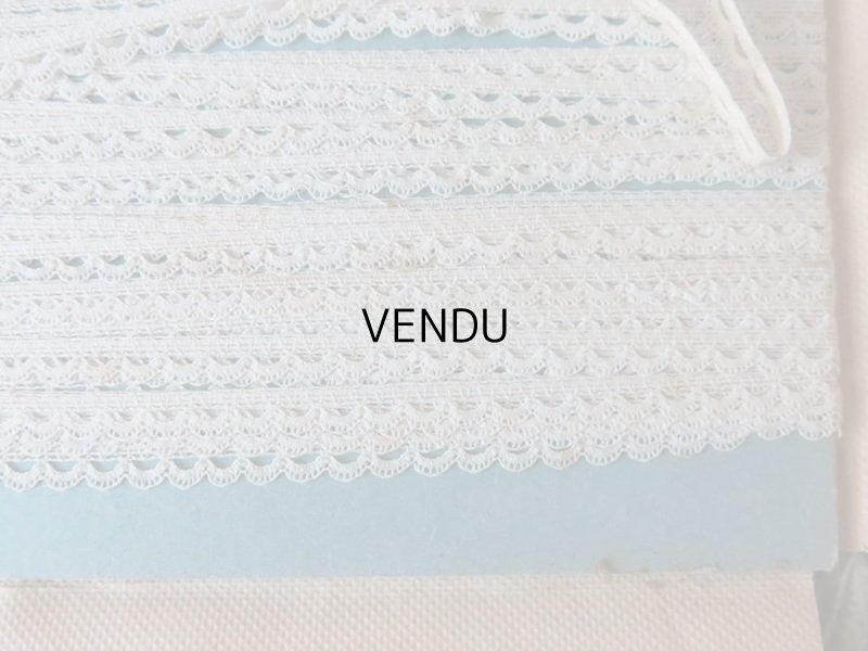 画像7: 未使用 アンティーク 極細 5mm幅のレース 12.5m COMPTOIR DES OUVRAGES DE DAMES - AU PRINTEMPS PARIS -