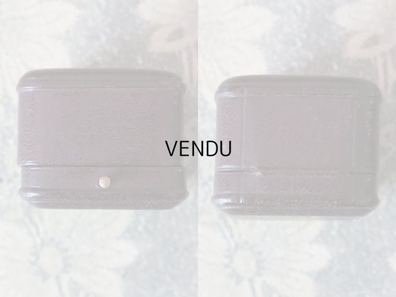 画像4: アンティーク 本革製 ジュエリーボックス メタルのモノグラム入り 【 GM 】 ブラウン リングボックス