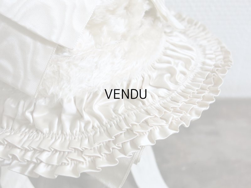 画像10: 新品同様 19世紀末 アンティーク リボンが結ばれた ドール用の帽子 シルクギャザー＆フリル&レース  ドールハット