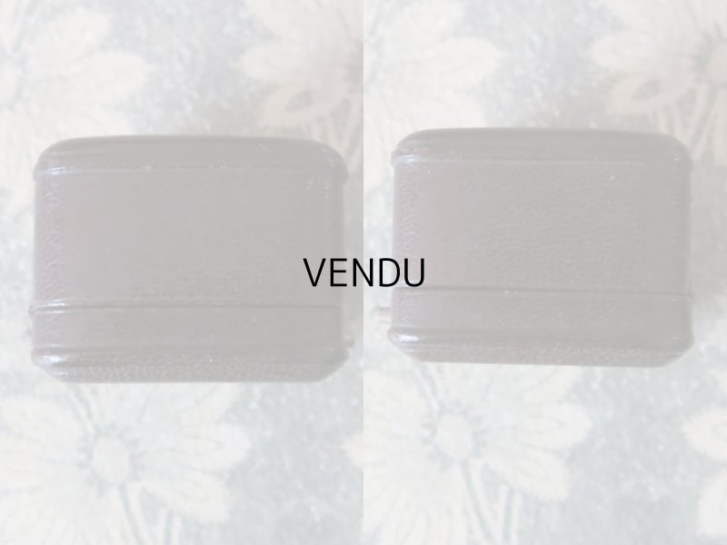 画像5: アンティーク 本革製 ジュエリーボックス メタルのモノグラム入り 【 GM 】 ブラウン リングボックス