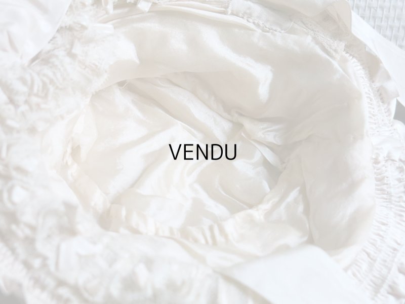 画像18: 新品同様 19世紀末 アンティーク リボンが結ばれた ドール用の帽子 シルクギャザー＆フリル&レース  ドールハット