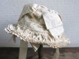 画像6: 新品同様 19世紀末 アンティーク リボンが結ばれた ドール用の帽子 シルクギャザー＆フリル&レース  ドールハット