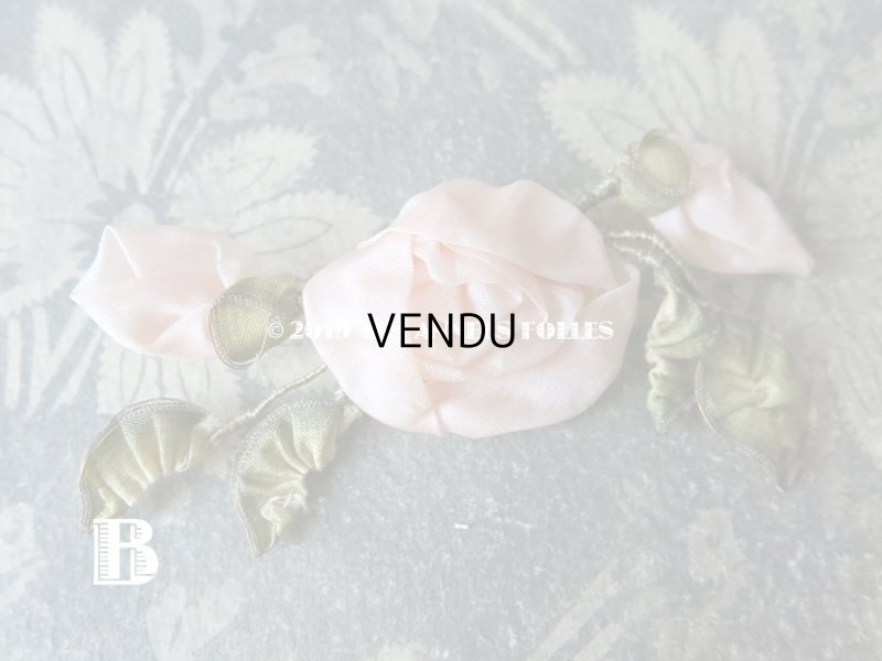 画像5: アンティーク 淡いピンクの薔薇のロココモチーフ