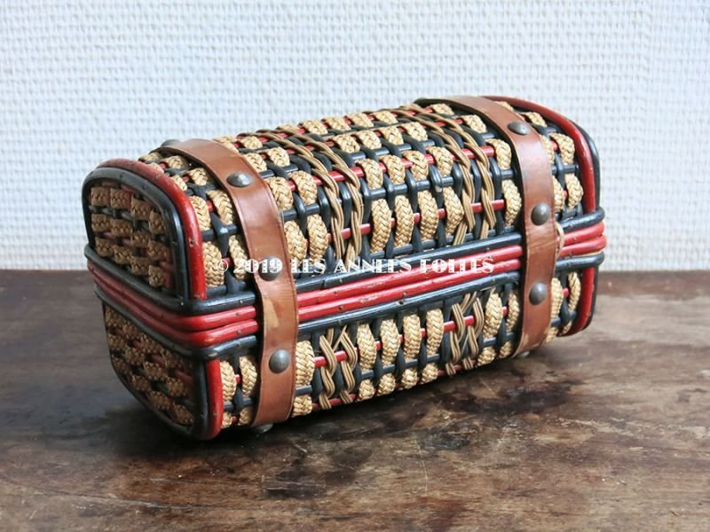 画像5: 19世紀末 アンティーク パニエ 赤&黒