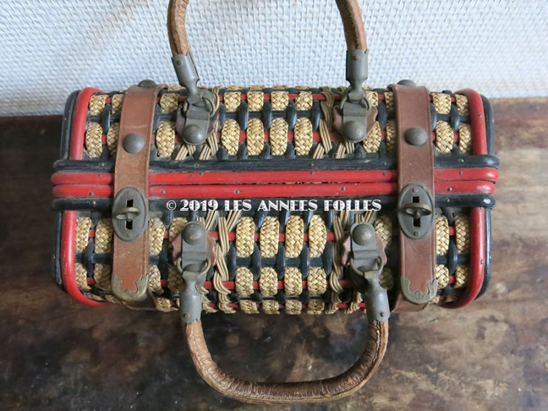 画像9: 19世紀末 アンティーク パニエ 赤&黒