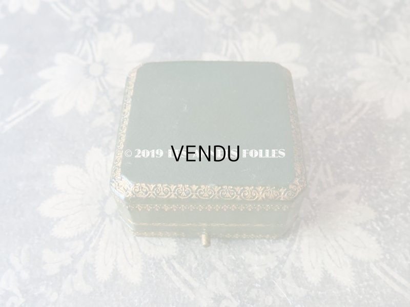 画像3: アンティーク ジュエリーボックス 金彩入り グリーン 