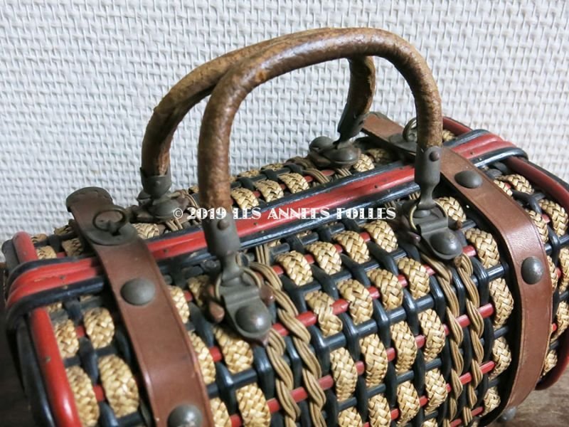 画像7: 19世紀末 アンティーク パニエ 赤&黒