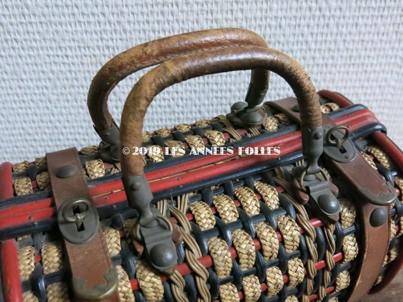 画像6: 19世紀末 アンティーク パニエ 赤&黒