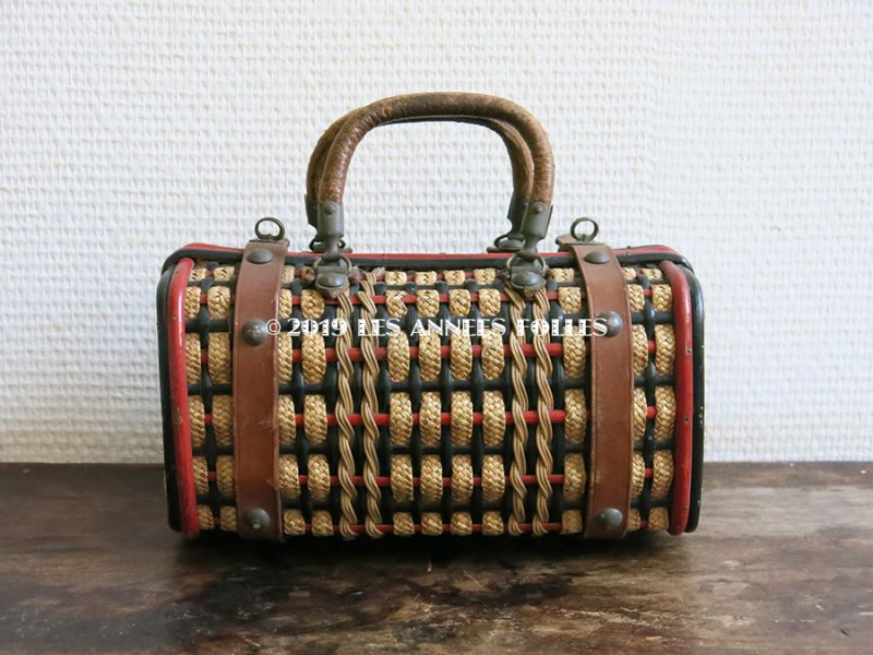 画像3: 19世紀末 アンティーク パニエ 赤&黒