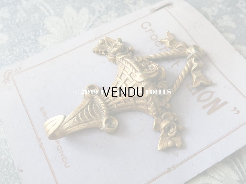 画像5: アンティーク フック 薔薇の花かご ブロンズ製 オーナメント