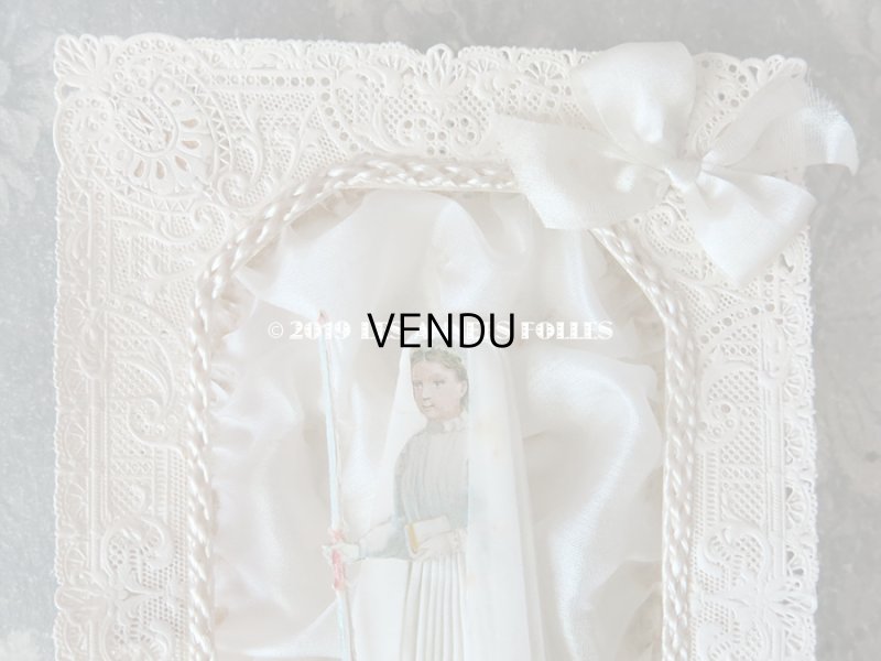 画像8: アンティーク  初聖体 立体のカニヴェ コミュ二オンの少女 