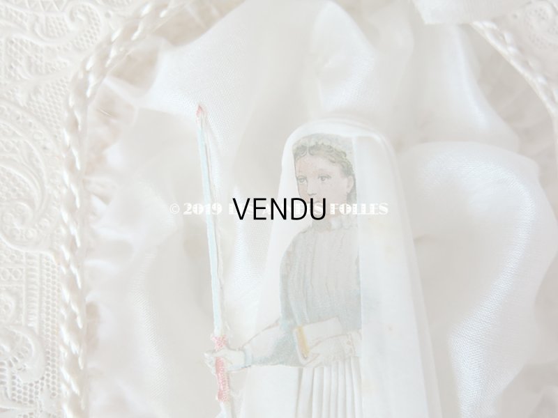 画像10: アンティーク  初聖体 立体のカニヴェ コミュ二オンの少女 