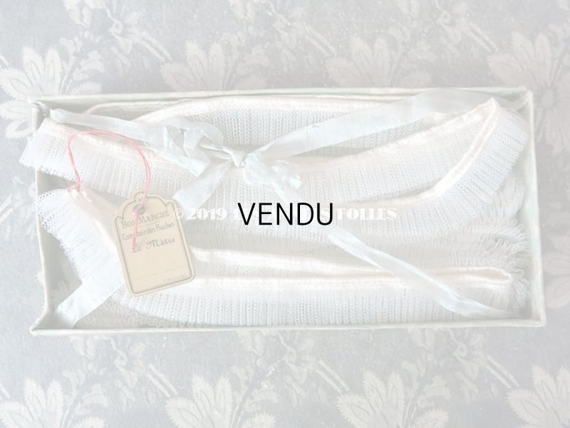 画像4: 未使用 1900年代 アンティーク プリーツ加工 チュールレース 箱入り 約2.8m COMPTOIR DES RUCHES - AU BON MARCHE -