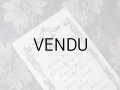 アンティーク メニューカード MENU 薔薇＆リボンのガーランド