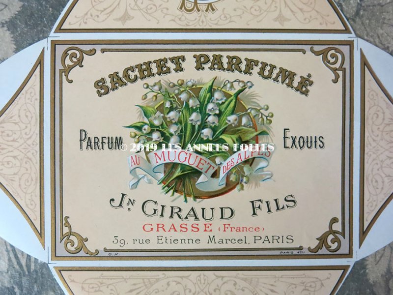 画像3: アンティーク 鈴蘭のパフュームラベル SACHET PARFUME AU MUGUET DES ALPES - JN.GIRAUD FILS -