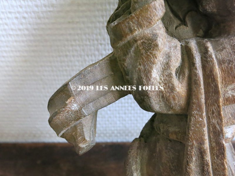 画像5: *蚤の市*アンティーク 木製 教会の天使のオーナメント