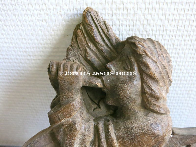 画像3: *蚤の市*アンティーク 木製 教会の天使のオーナメント