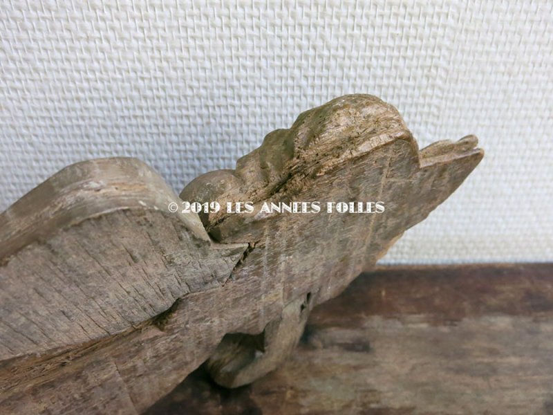 画像7: *蚤の市*アンティーク 木製 教会の天使のオーナメント