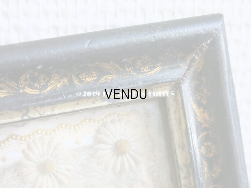 画像7: 19世紀 アンティーク 小さなガラスのフレーム入り コミュニオンのカニヴェ 初聖体