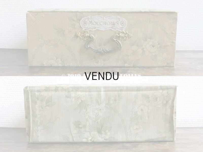 画像6: 1900年代 アンティーク  カルトナージュボックス　ハンカチ入れ チェストの引き出し　MOUCHOIR