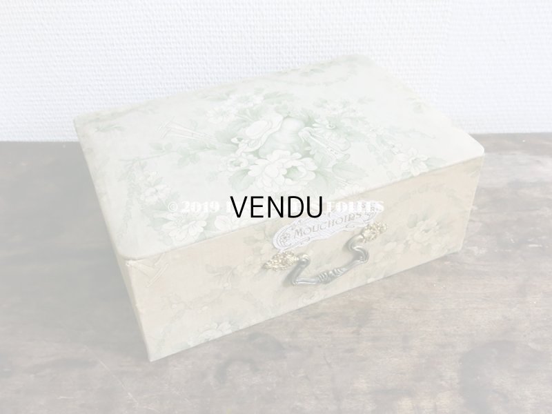 画像3: 1900年代 アンティーク  カルトナージュボックス　ハンカチ入れ チェストの引き出し　MOUCHOIR